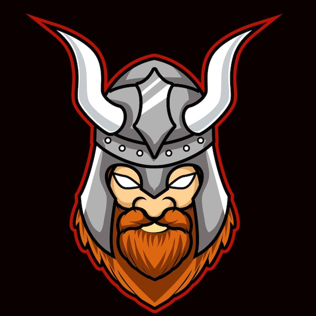 Head viking mascot esports logo vector illustration