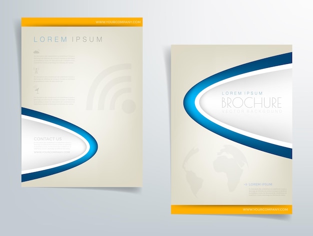 Header flyer business brochure vector graphic with space for text and message design