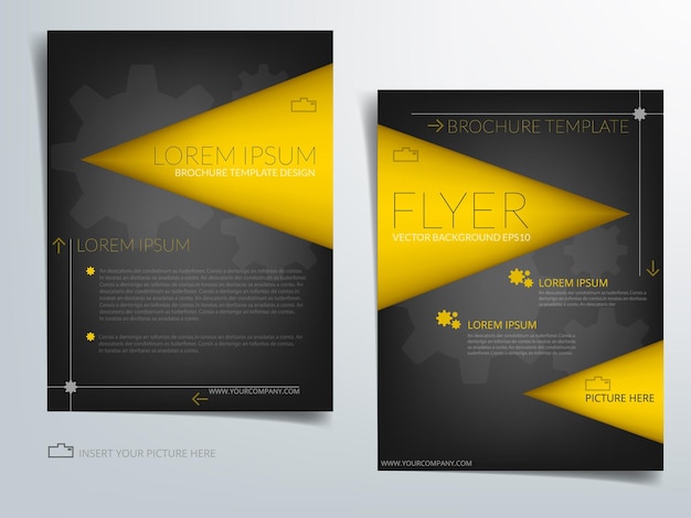 Header flyer business brochure vector graphic with space for text and message design