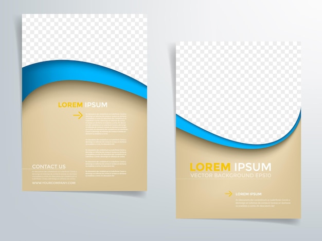 Vector header flyer business brochure vector graphic with space for text and message design