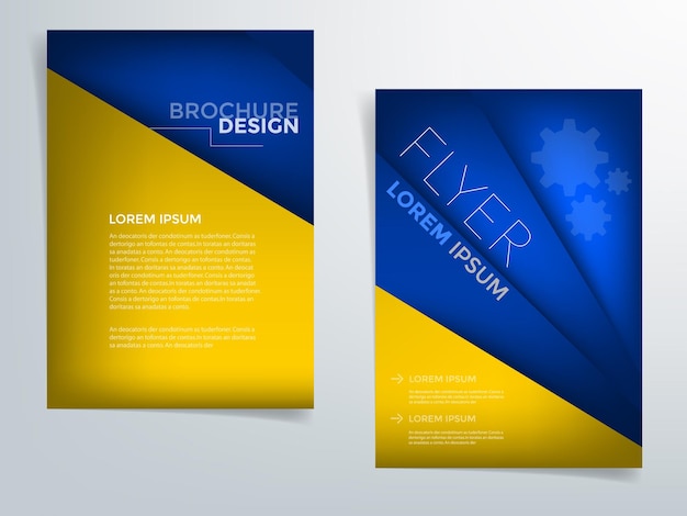 Header flyer business brochure vector graphic with space for text and message design