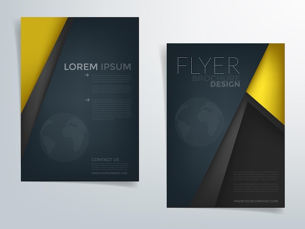 Header flyer business brochure vector graphic with space for text and message design