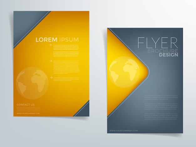 Vector header flyer business brochure vector graphic with space for text and message design