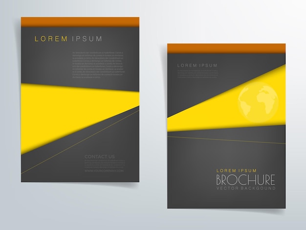 Header flyer business brochure vector graphic with space for text and message design