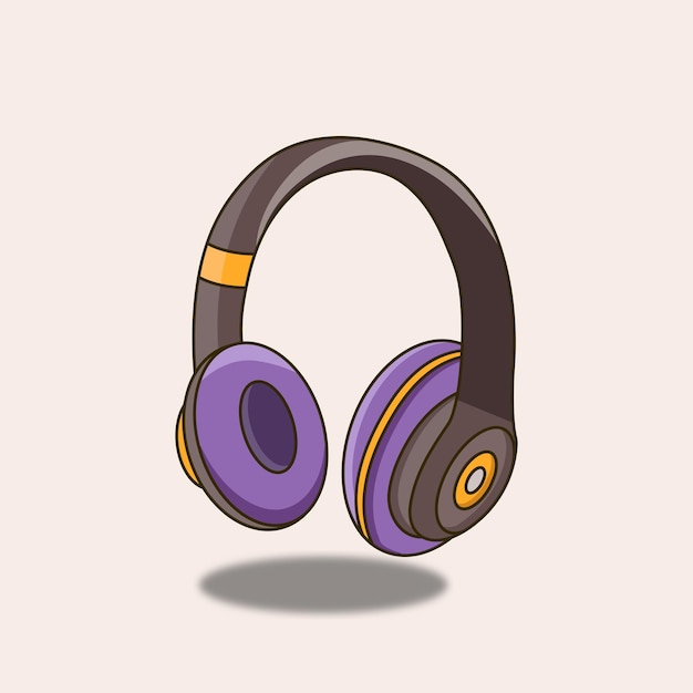 Headphone icon illustration, Headphone Illustration vector design