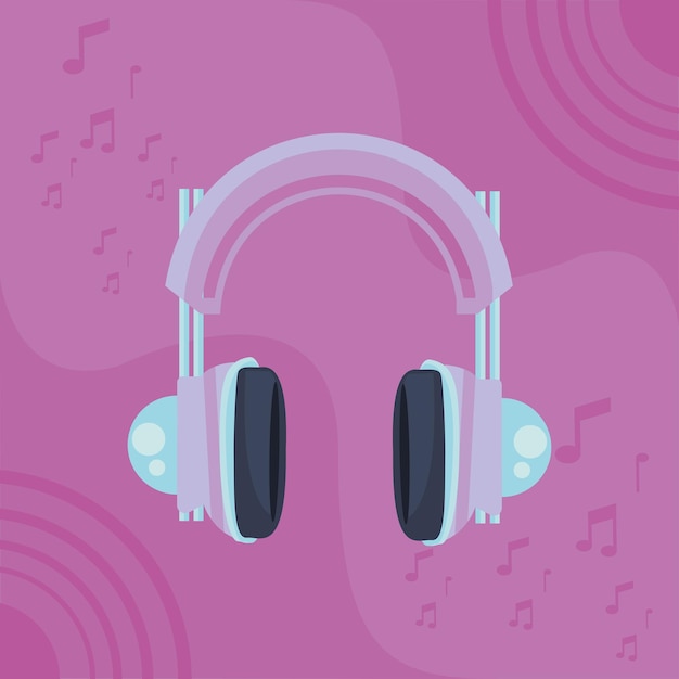 Headphone purple poster