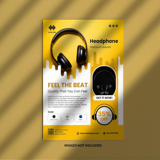 Headphone Sales Promotion Flyers