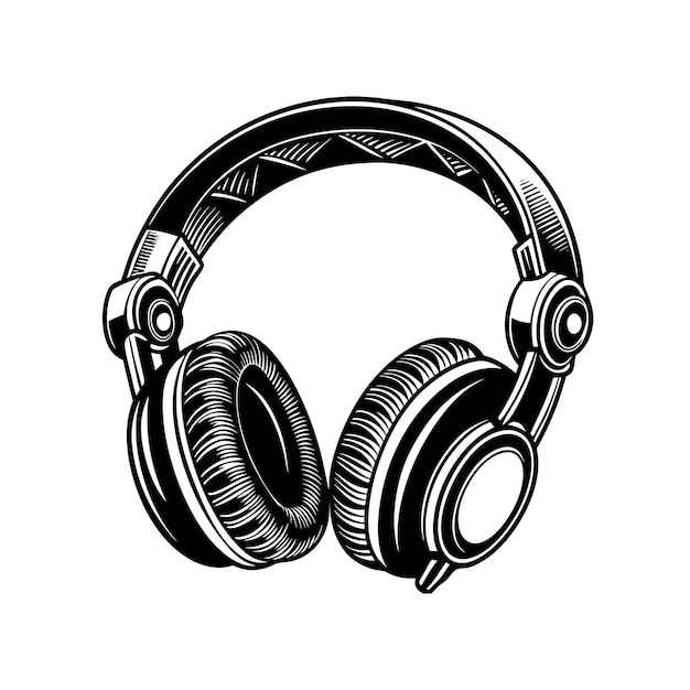 Vector headphone silhouette vector