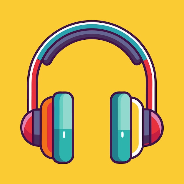 Vector headphone vector illustration