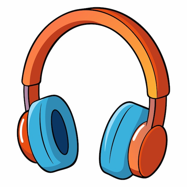 Vector headphone vector illustration