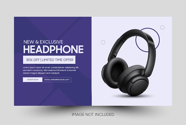 Headphone Web Banner Template