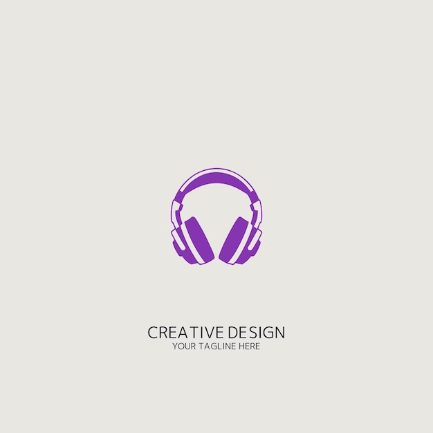 Vector headphones logo vector