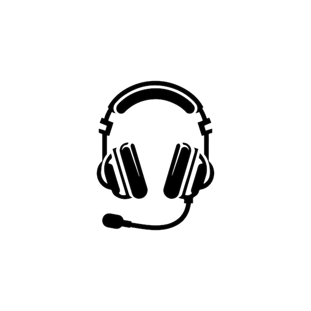 Headset Vector silhouette design