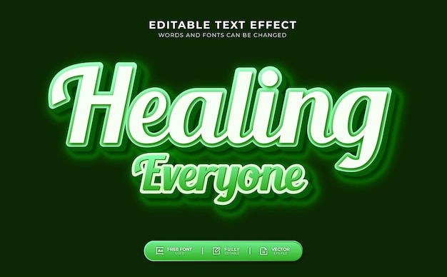 Healing Everyone Editable Text Effect