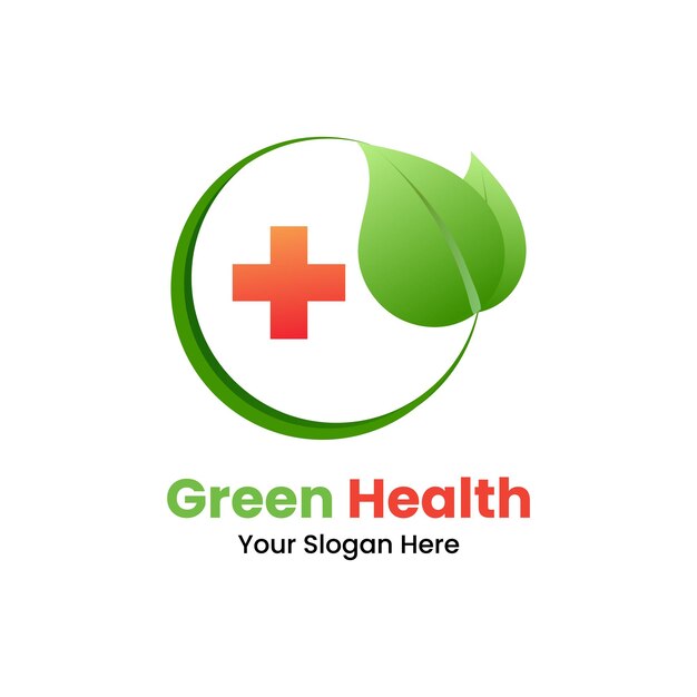 Vector health care brand logo design vector illustration