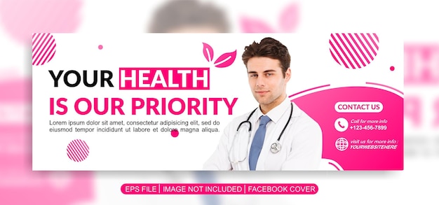 health care facebook cover banner template