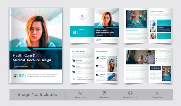 Health care and medical  brochure template