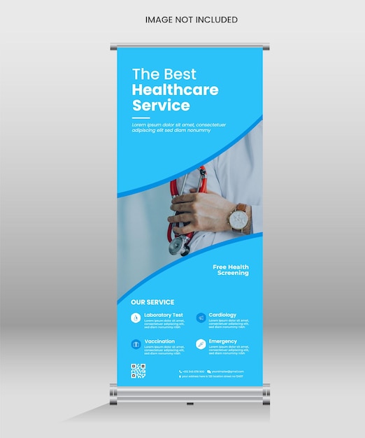 Health care medical roll up banner template