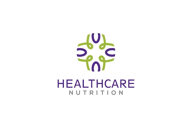 Health care non profit organization logo design medical center icon symbol