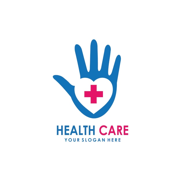 Health care and plus symbol logo template