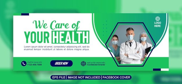 health care social media post banner template