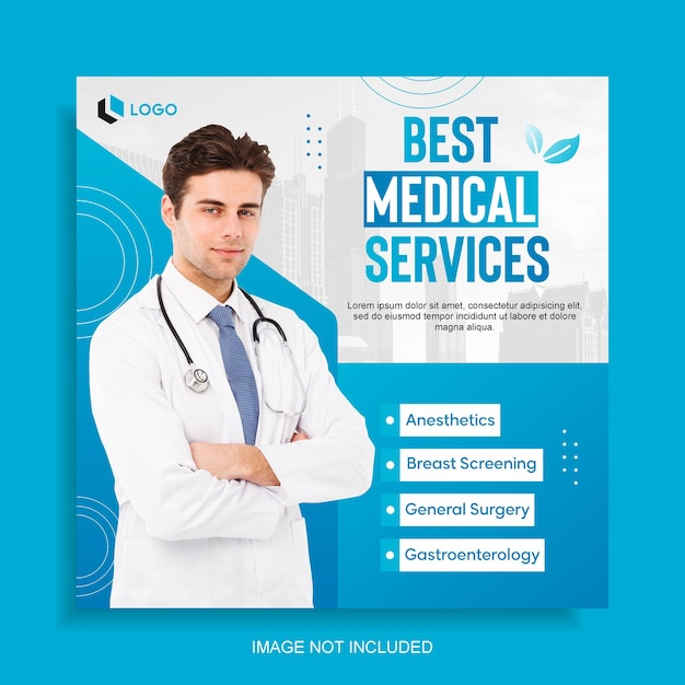 health care social media post template