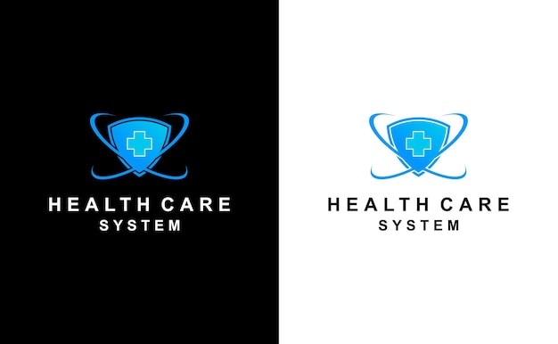 health care system with shield protection vector template