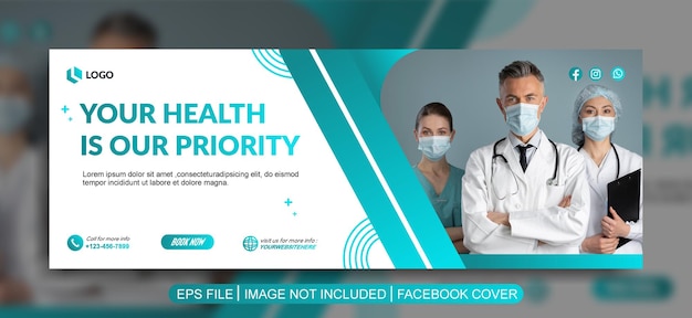 health care web banner template design