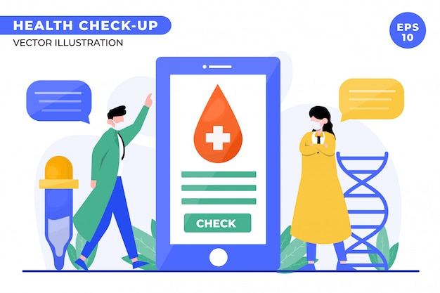 Health check up concept  illustration