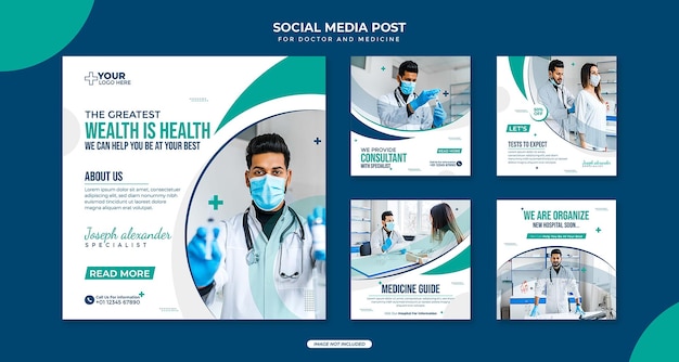 Health clinic and Medical social media post