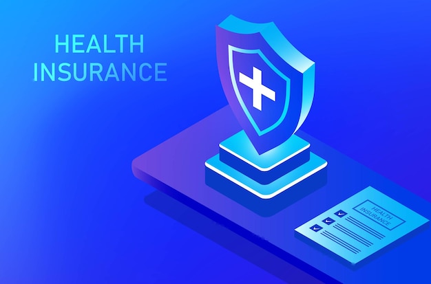 Vector health insurance concept. health insurance to protect from life and health accident. health