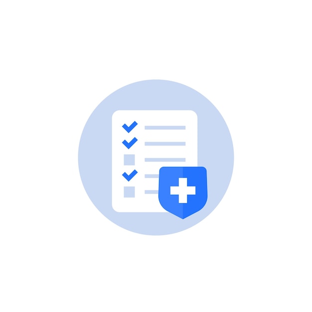 Health insurance icon, medical vector