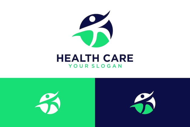 health logo design with care or healing