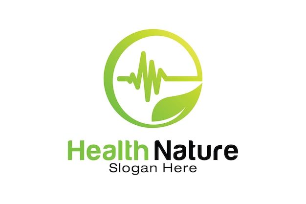 Vector health nature logo design template