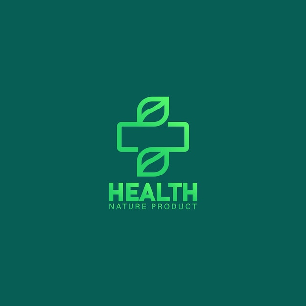 Health nature product brand logoeco health cross company insignia