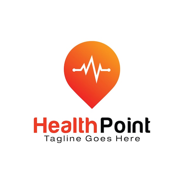 Health Point logo design template