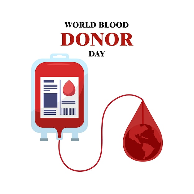 Health poster about World Blood Donor Day