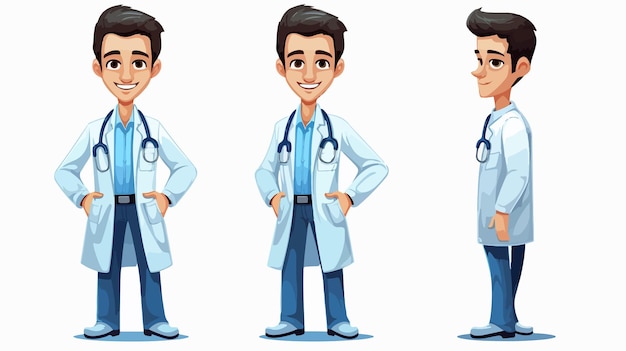 Vector health professional cartoon vector illustration