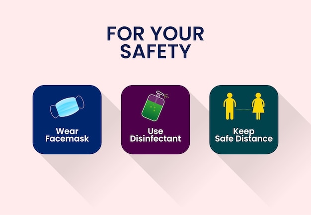 Health safety tips design