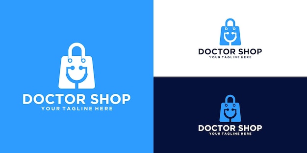 Health shopping logo, shopping doctor ,online doctor