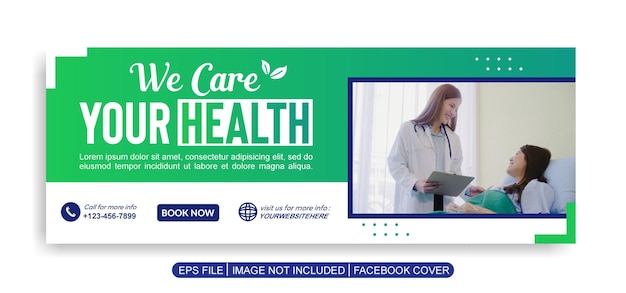 health social media post template design