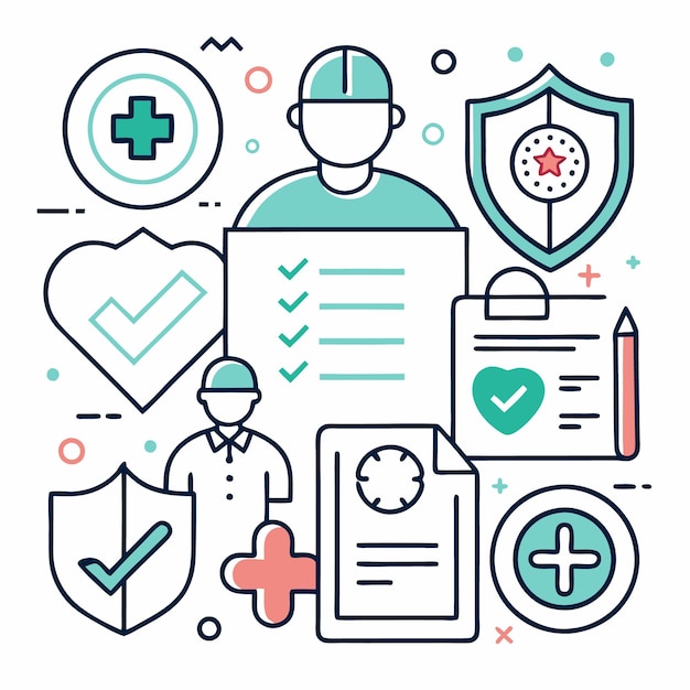 Vector healthcare checklist