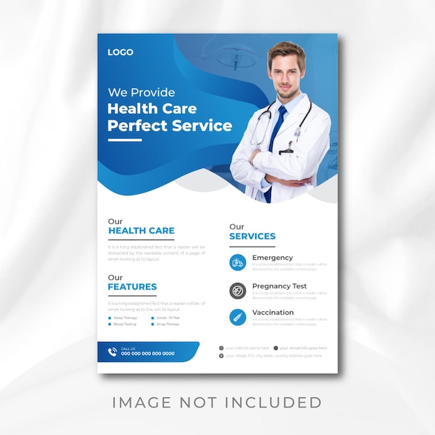 Healthcare Consultant Flyer Design and Brochure Cover Template