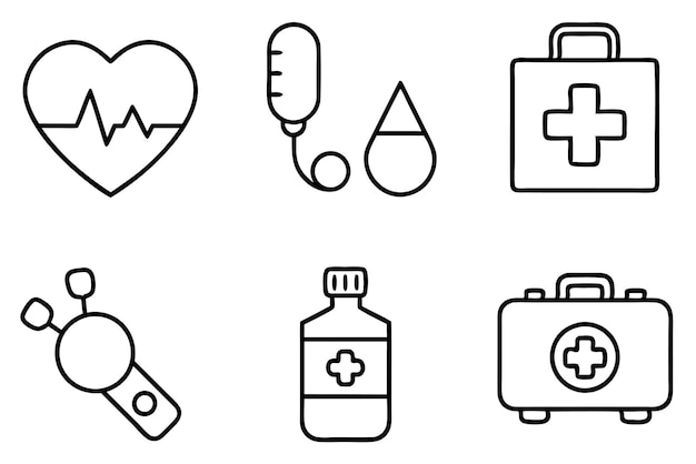 Healthcare line art illustration Effective Healthcare Graphics