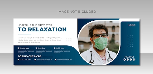 Healthcare medical facebook cover design template