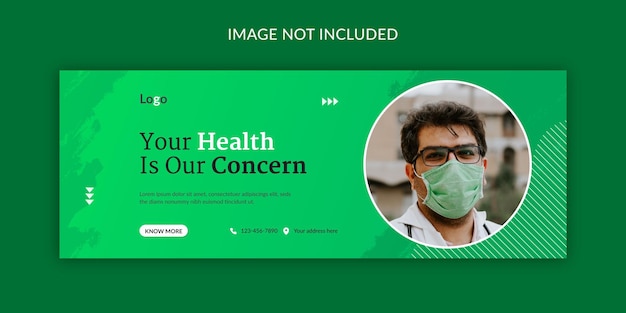 Healthcare and medical facebook cover or web banner template