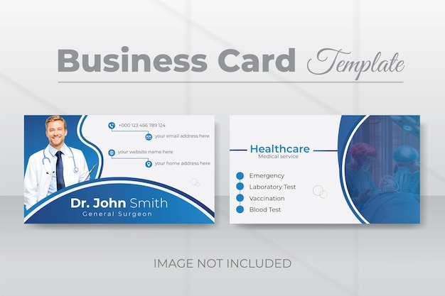 Healthcare Medical Services Business Card Design Template