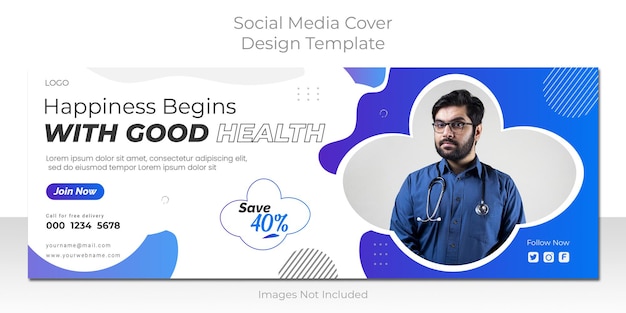 Healthcare Medical  Social Facebook Cover Design Template