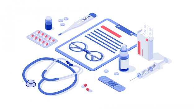 Healthcare, pharmacy and medical illustration