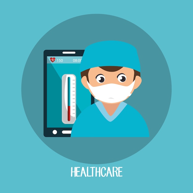 healthcare professional avatar character